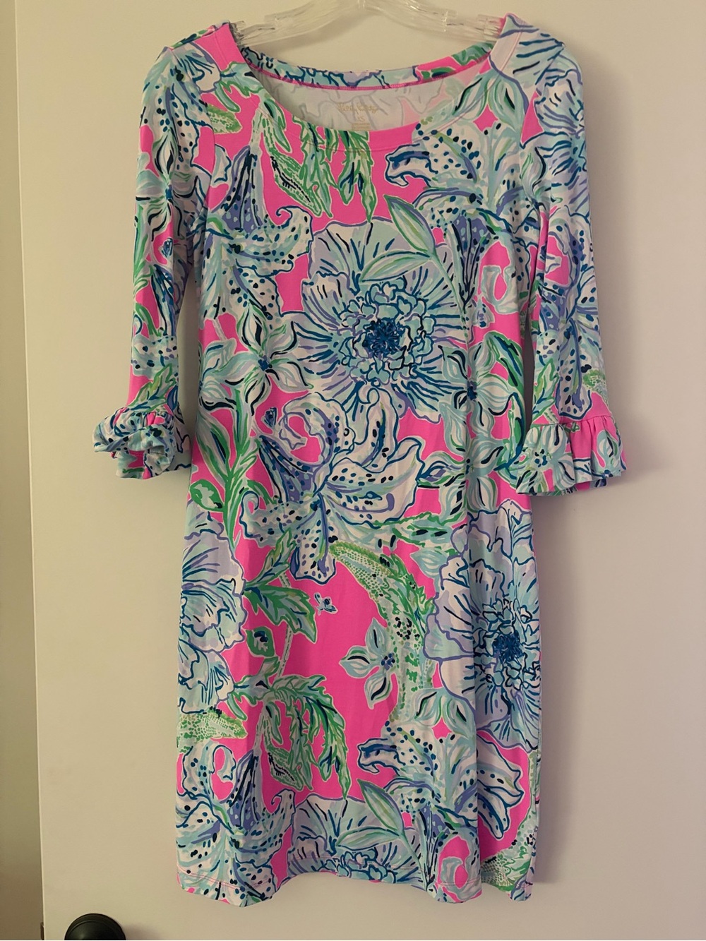Lilly Pulitzer Pink, Aqua & Green Floral Shift Dress